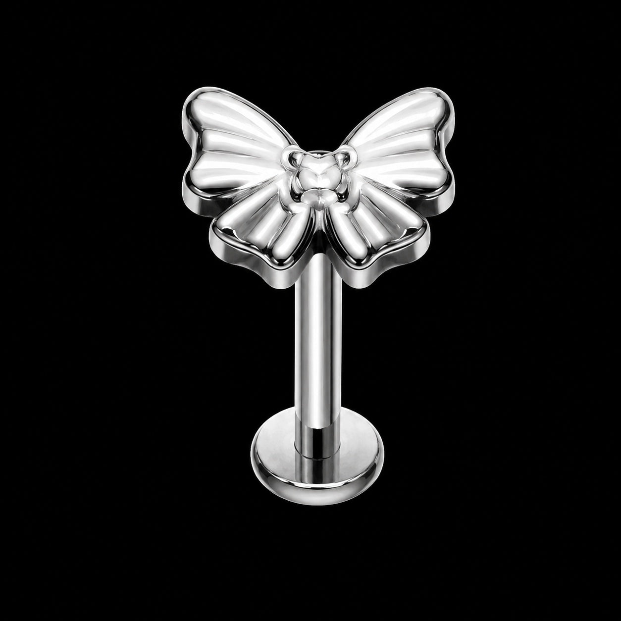 Schorpioen & Koi Labret – 16G · 1,2 × 8 mm – Zilver