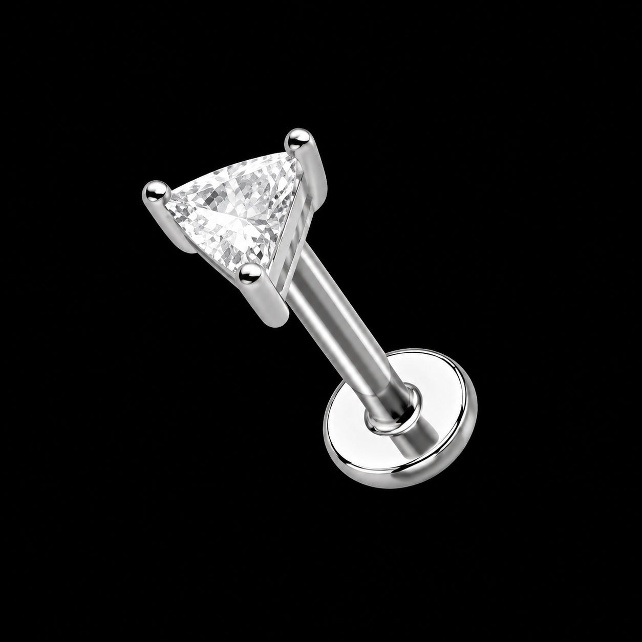 Threadless Labret Top – Bloem & Blad – Model 13 · 16G · 1,2 × 8 mm