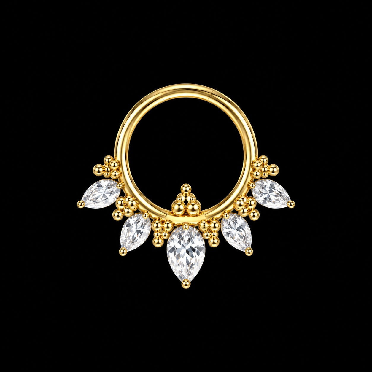 Gothic Clicker Ring – Model 4 · 16G · 1,2 × 8 mm