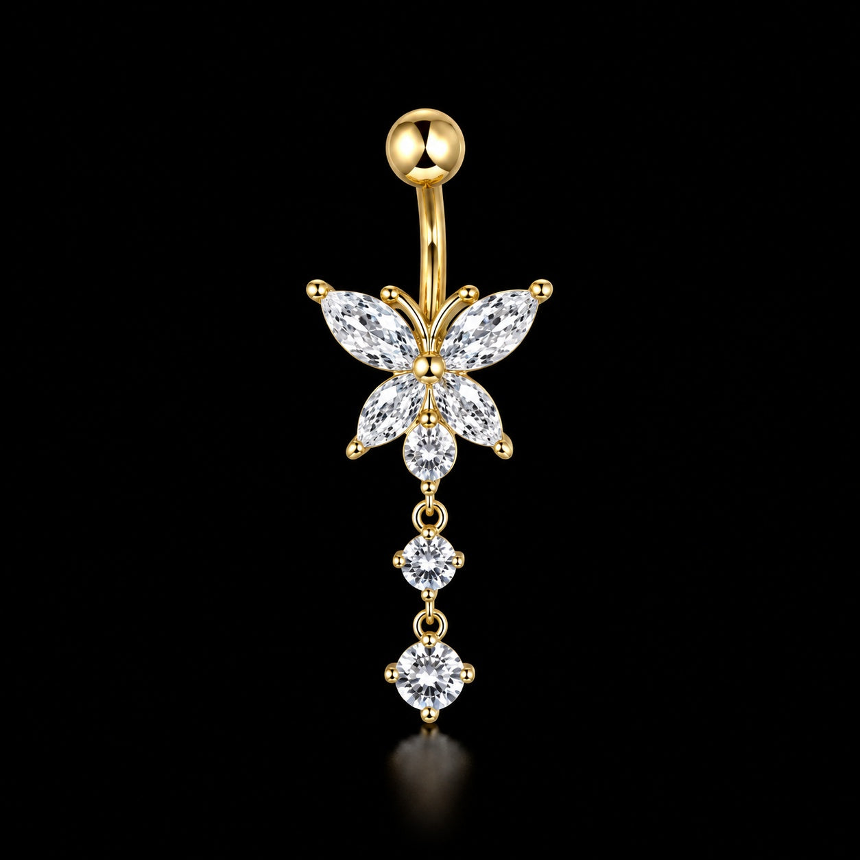 Klassieke Navelpiercing – Model 8 – Goud