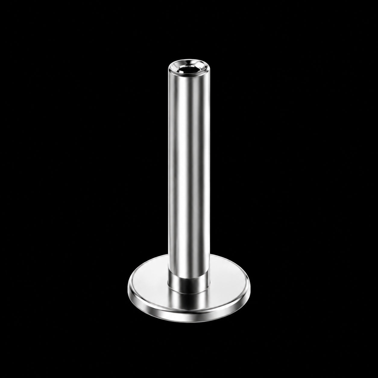 Threadless Labret Staafje – Titanium – 16G · 1,2 × 6 mm
