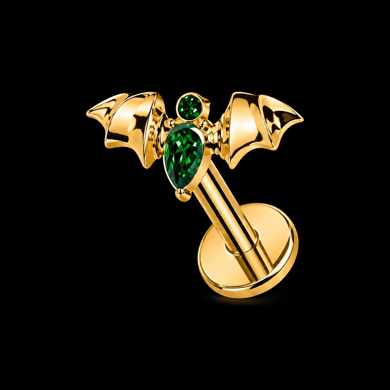 Premium Zirkonia Stud – Model N · 16G · 1,2 × 8 mm – Titanium