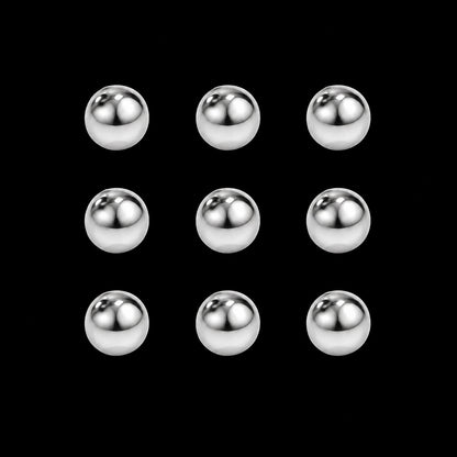 Titanium Schroefballetje Mini – Zilver – 16G · 1,2 × 2 mm