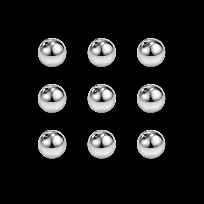 Titanium Schroefballetje Mini – Zilver – 16G · 1,2 × 2 mm