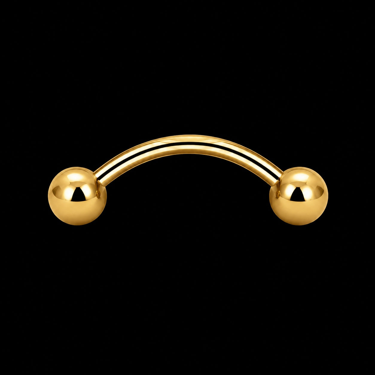 Zirkonia Hoefijzer Piercing – Goud – 16G · 1,2 × 8 × 2 mm