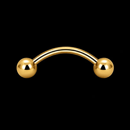 Zirkonia Hoefijzer Piercing – Goud – 16G · 1,2 × 8 × 2 mm