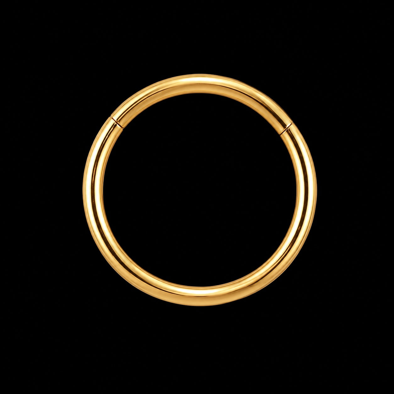 Titanium Clicker Ring – Goud – 16G · 1,2 × 12 mm