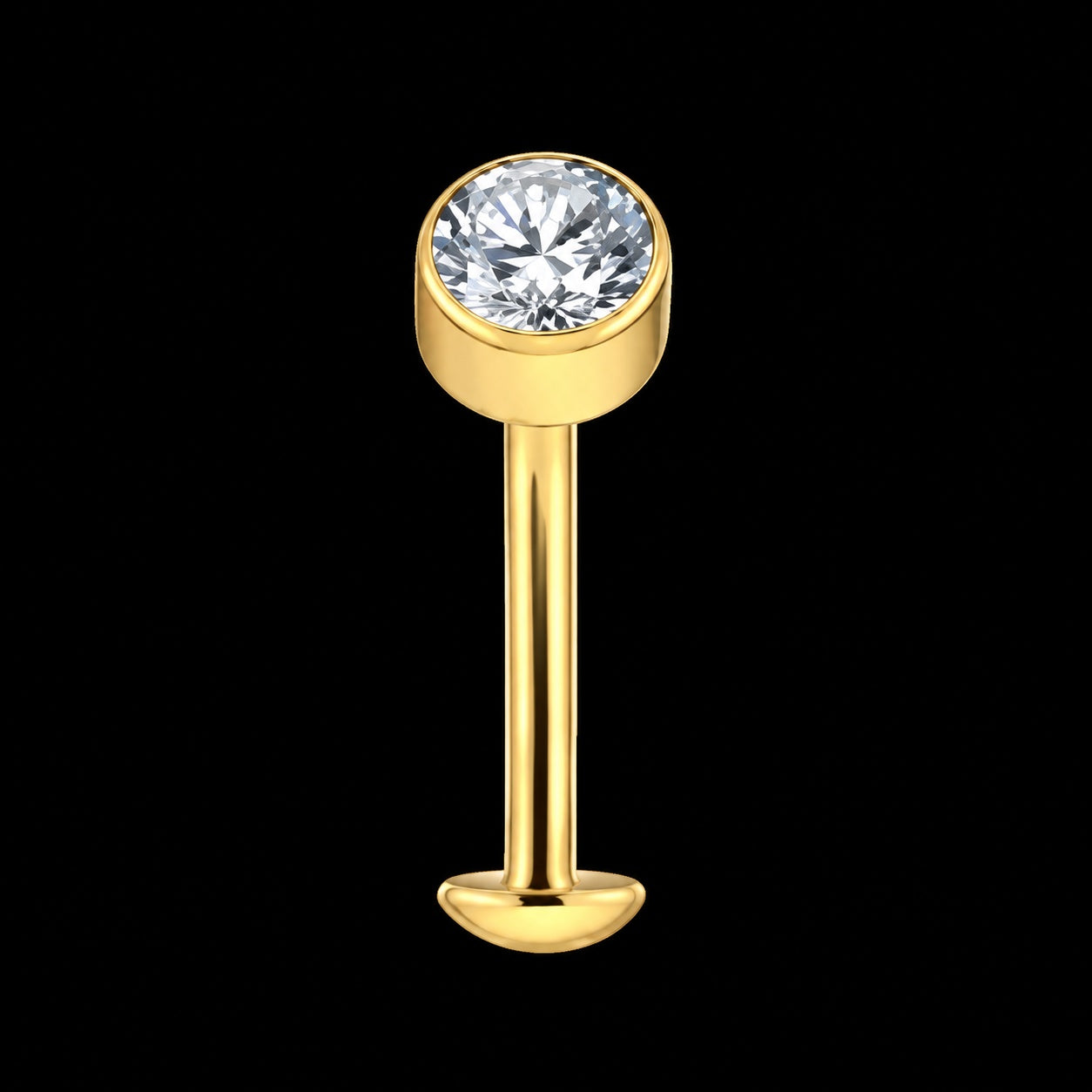 Floating Navelpiercing – Goud – 14G · 1,6 × 14 × 6 mm