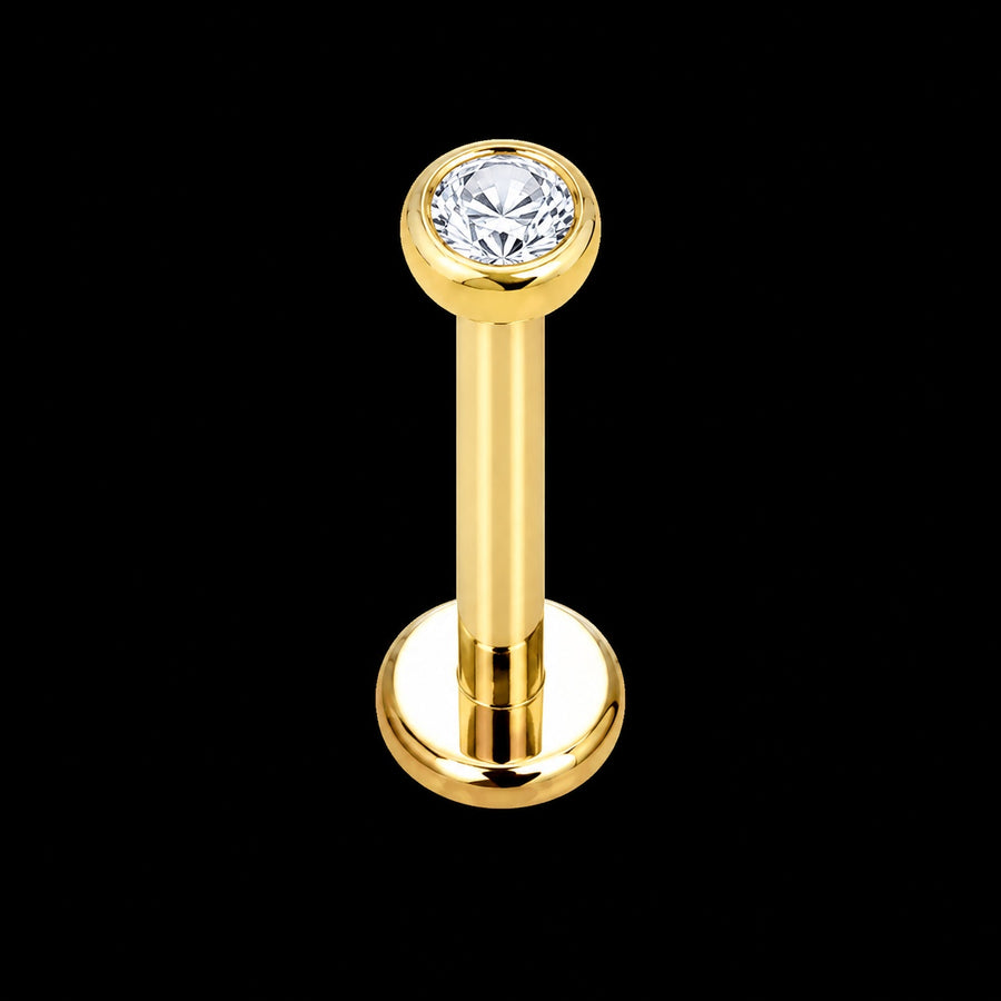 Zirkonia Labret Stud – 16G · 1,2 × 8 × 2 × 4 mm