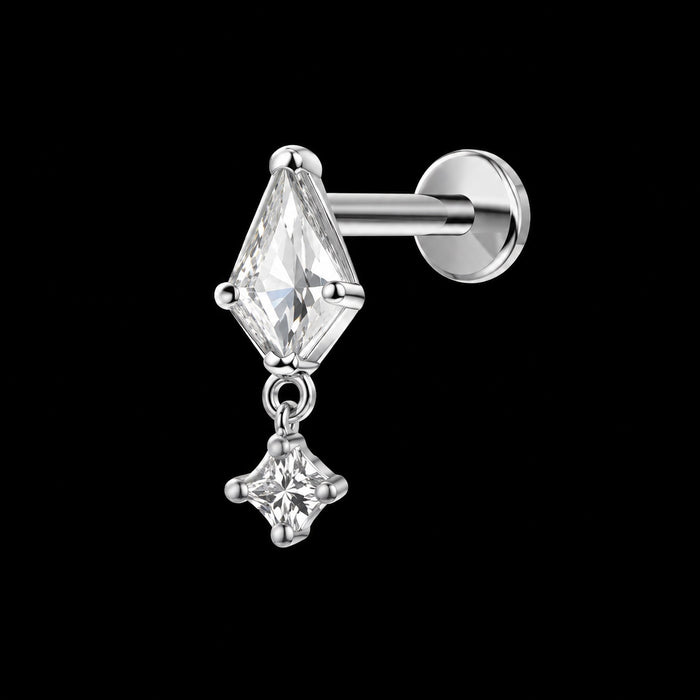 Kroon Hanger Labret – Model 6 · 16G · 1,2 × 6 mm – Zilver