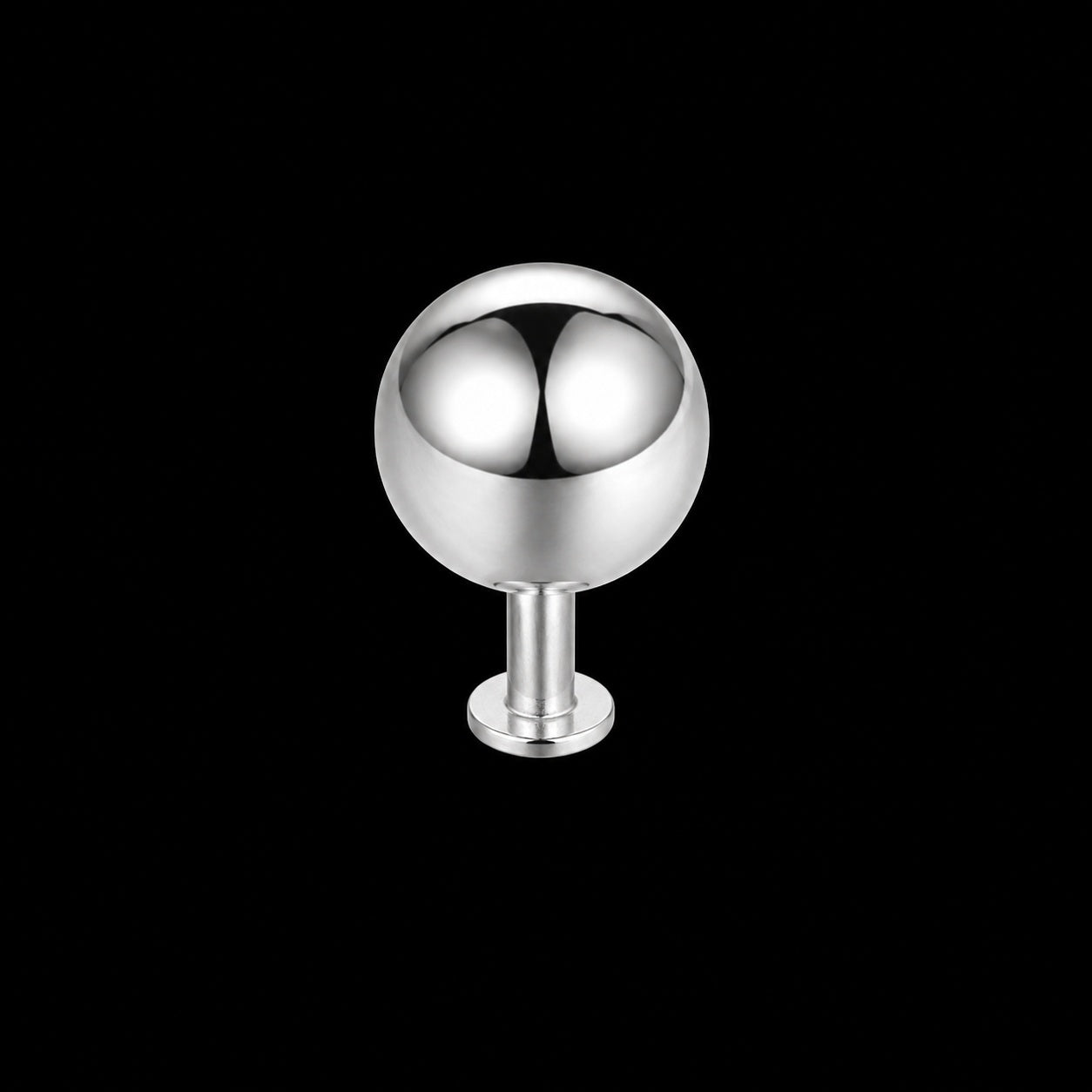 Titanium Schroefballetje – Zilver – 14G · Bal 3 mm