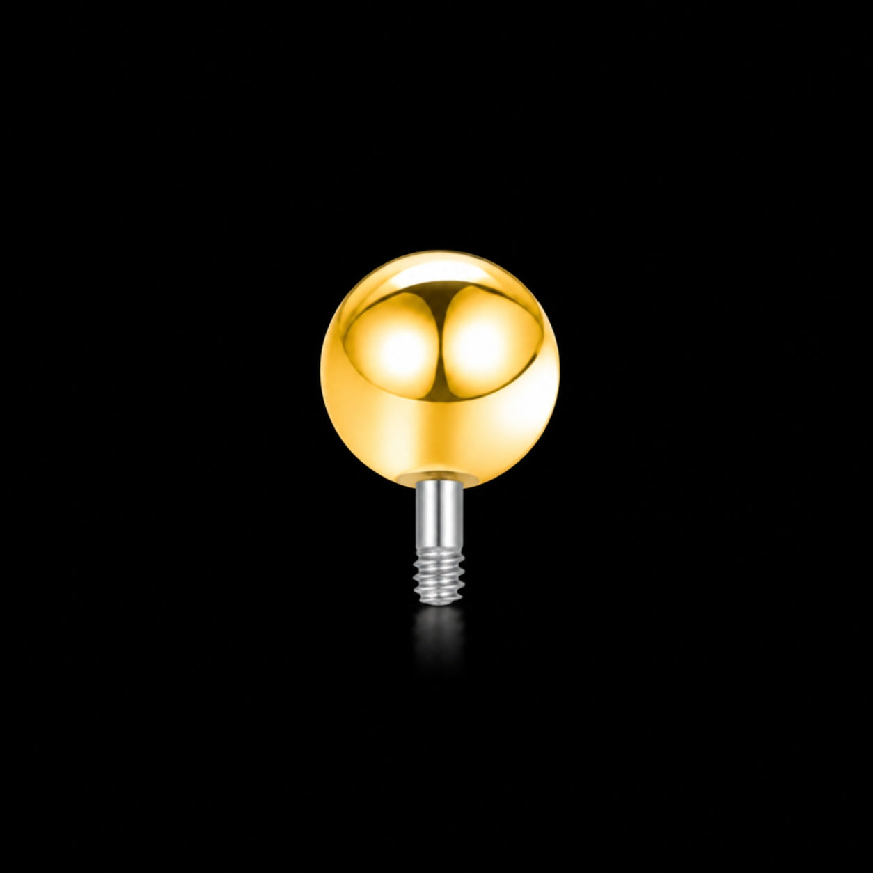 Titanium Schroefballetje – Goud – 16G · Bal 3 mm