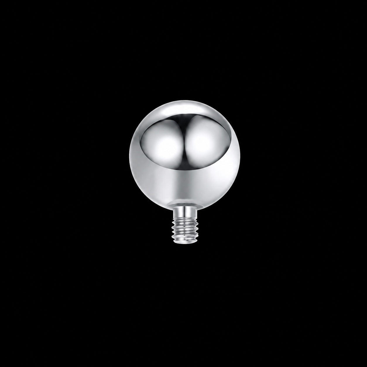 Titanium Schroefballetje – Zilver – 16G · Bal 2,5 mm
