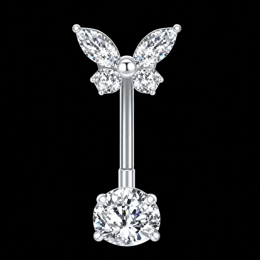 Reverse Floating Navelpiercing – Vlinder