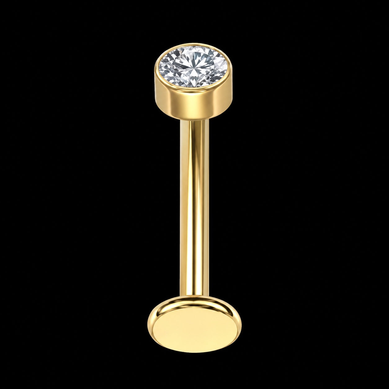 Reverse Floating Navelpiercing – Rond – Goud – 14G · 1,6 × 10 mm