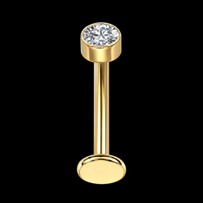 Reverse Floating Navelpiercing – Rond – Goud – 14G · 1,6 × 10 mm
