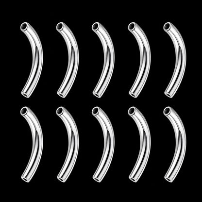 Titanium Gebogen Barbell – Zilver – 16G · 1,2 × 6 mm