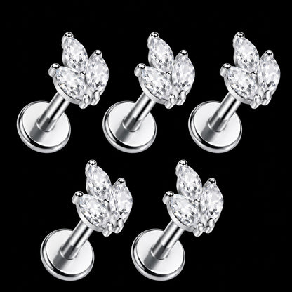 Marquise Zirkonia Labret – 16G · 1,2 × 8 mm