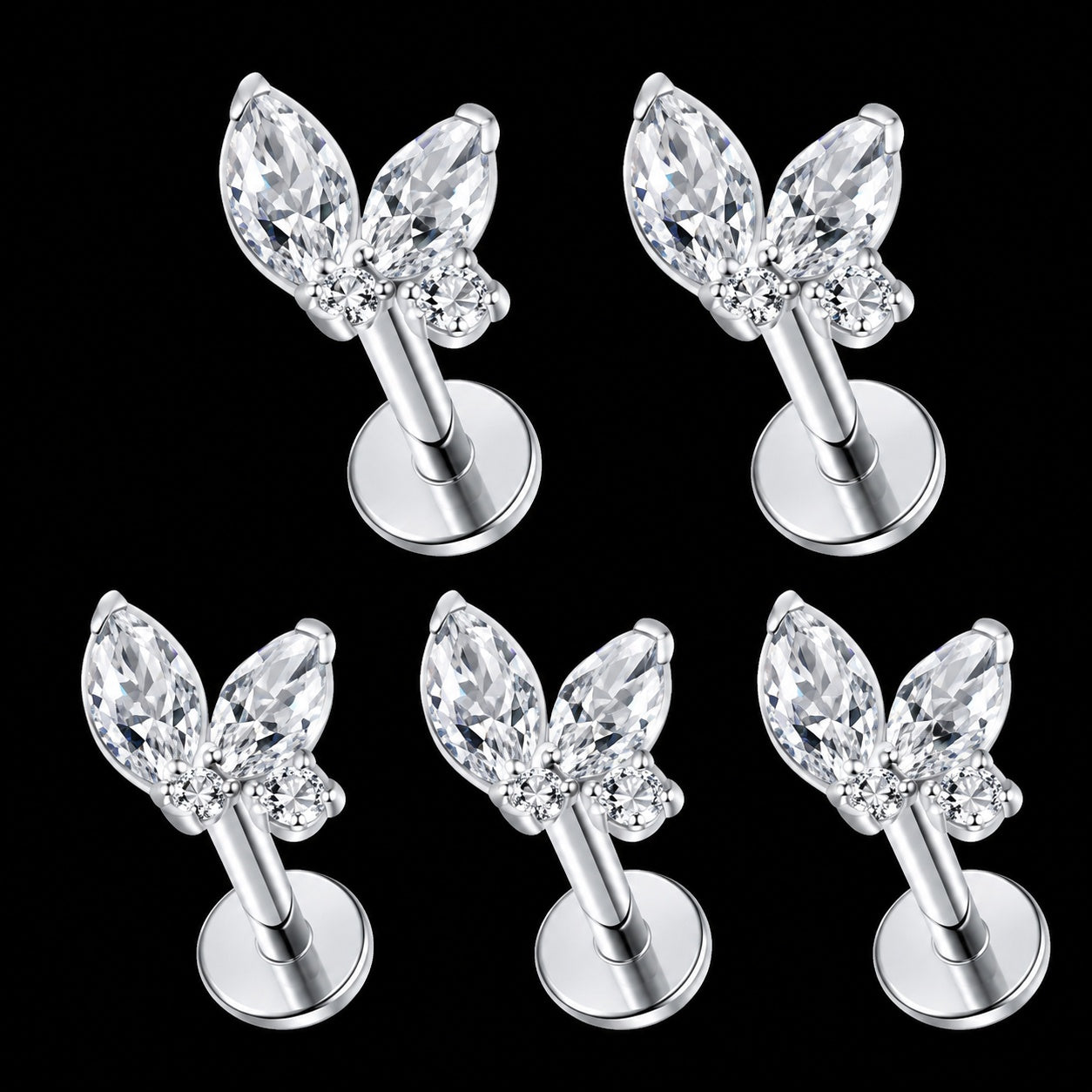Marquise Blad Labret – 16G · 1,2 × 8 mm