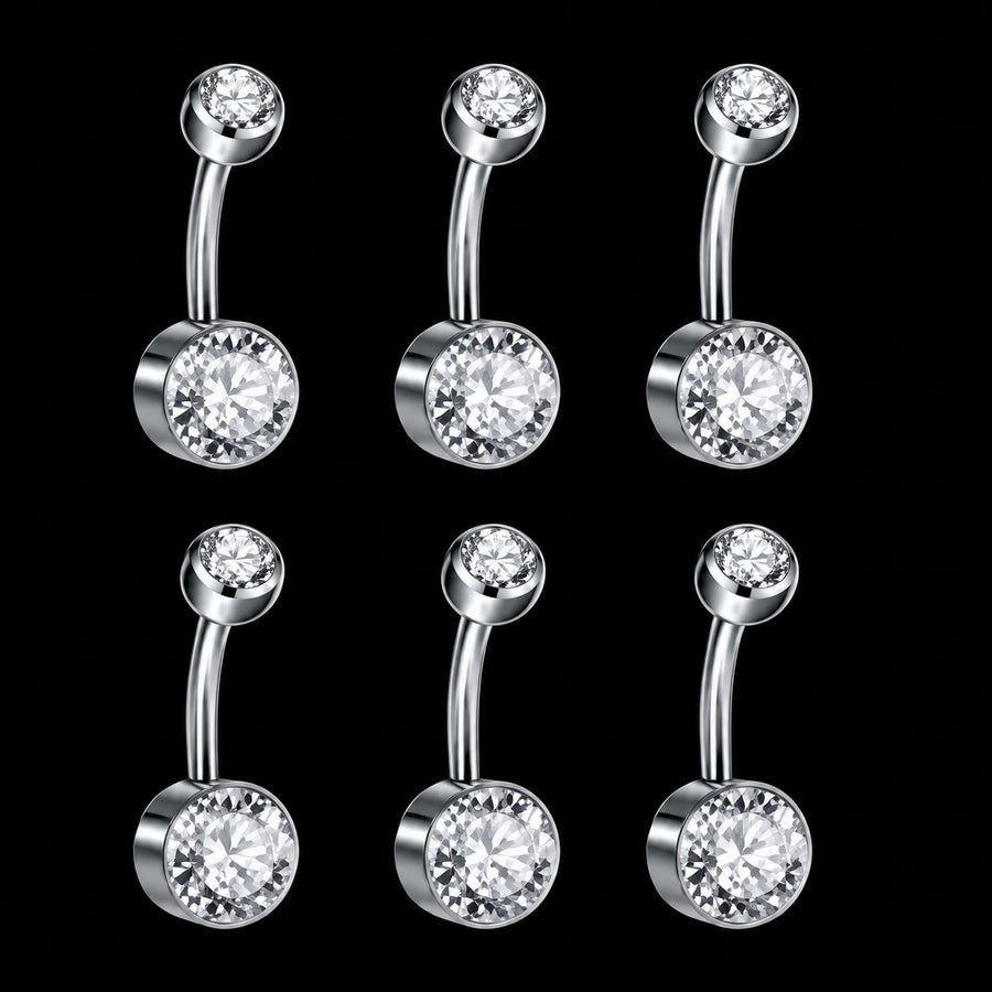 Bezel Zirkonia Navelpiercing