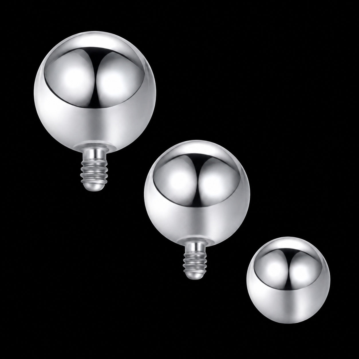 Titanium Vervangingsballetje – Binnendraad – Titanium – 16G · 1,2 × 3 mm