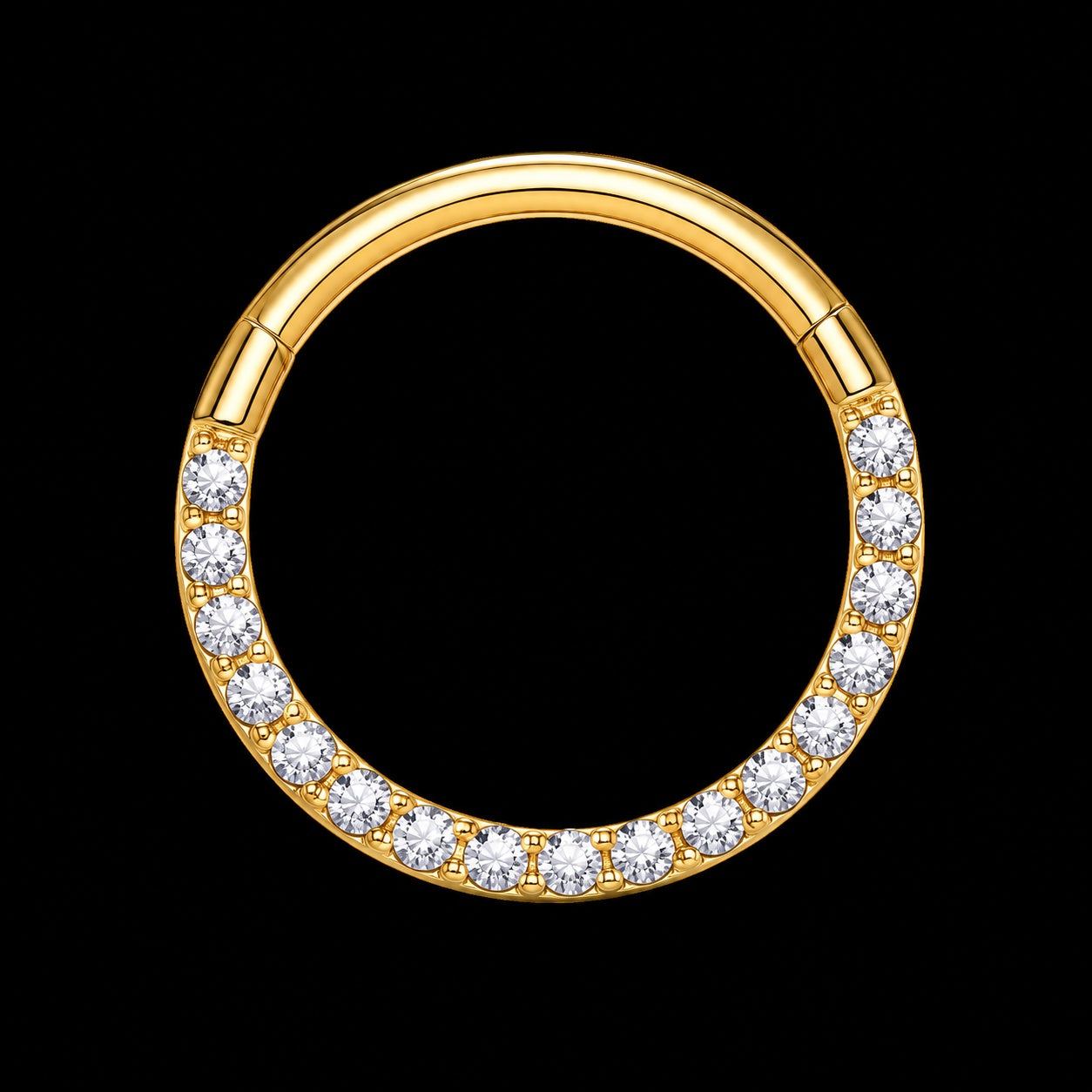 Zirkonia Segmentring – Zirkonia – Goud – 16G · 1,2 × 8 mm