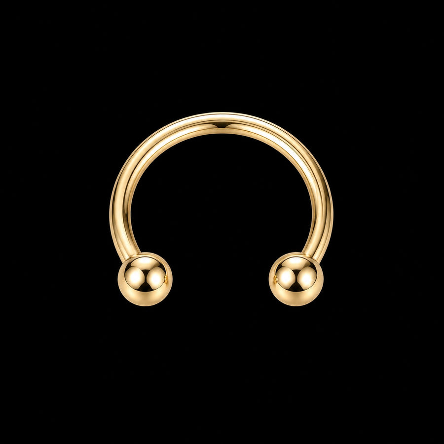 Bal & Spike Hoefijzer Piercing – Model B · Binnendraad