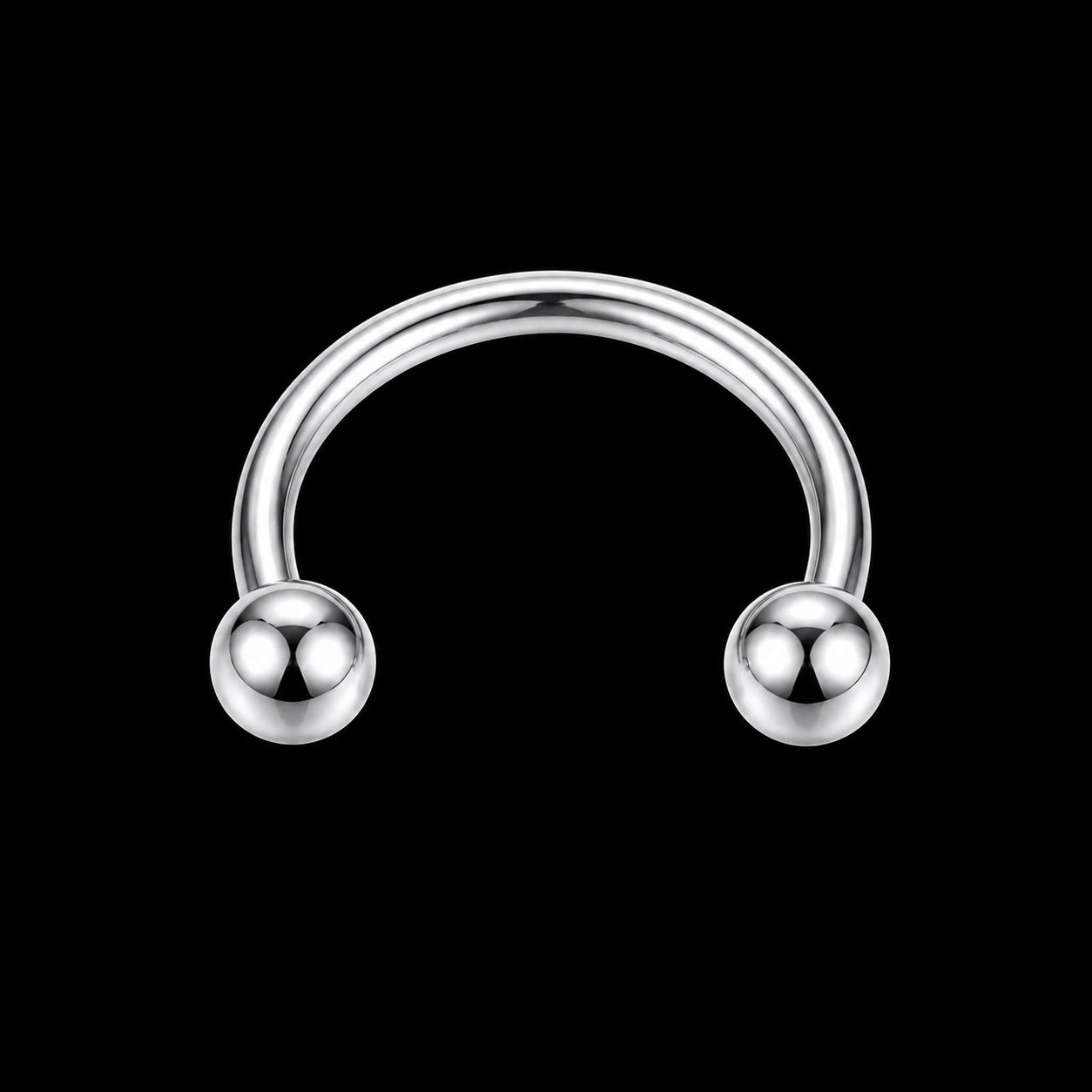 Bal & Spike Hoefijzer Piercing – Model B · Binnendraad