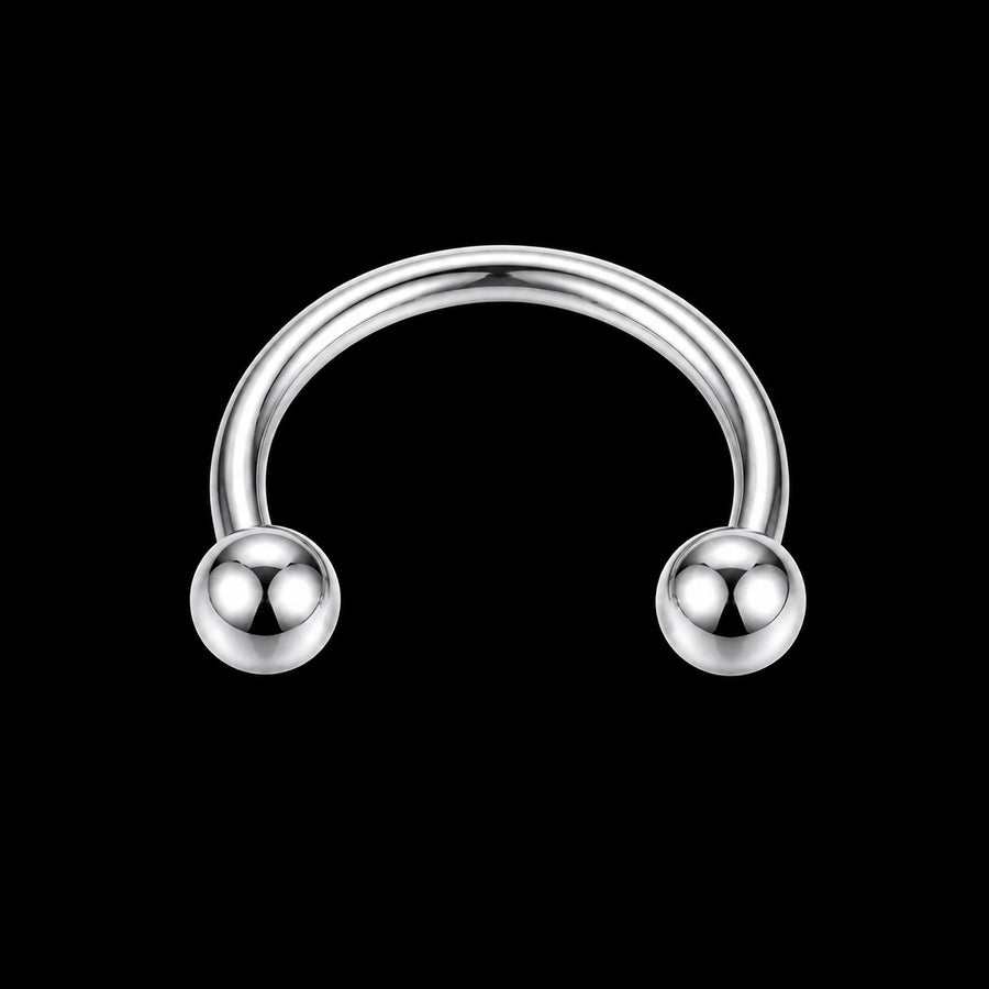 Bal & Spike Hoefijzer Piercing – Model B · Binnendraad
