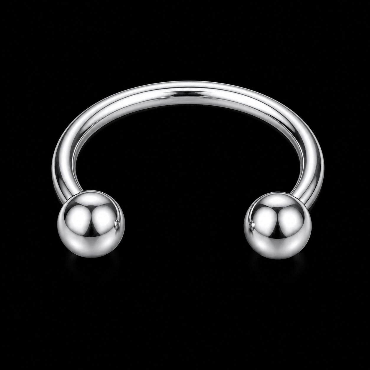 Bal & Spike Hoefijzer Piercing – Model A · Binnendraad