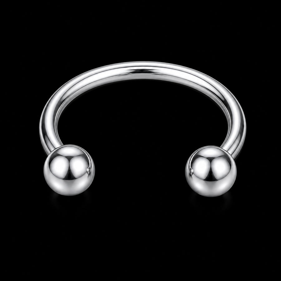 Bal & Spike Hoefijzer Piercing – Model A · Binnendraad