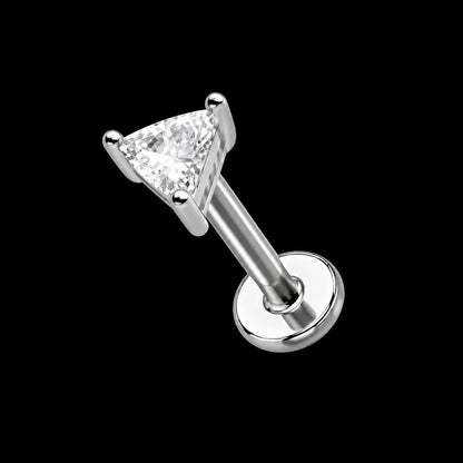 Threadless Labret Top – Bloem & Blad – Model 13 · 16G · 1,2 × 8 mm