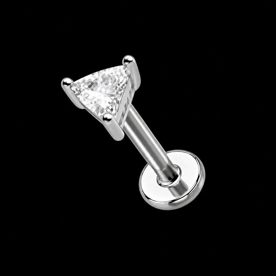 Threadless Labret Top – Bloem & Blad – Model 13 · 16G · 1,2 × 8 mm