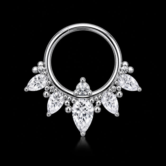 Gothic Clicker Ring – Model 4 · 16G · 1,2 × 8 mm – Titanium