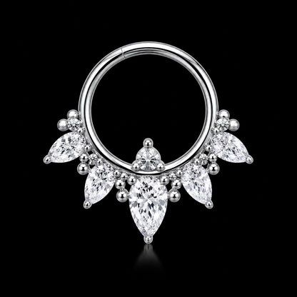 Gothic Clicker Ring – Model 4 · 16G · 1,2 × 8 mm – Titanium