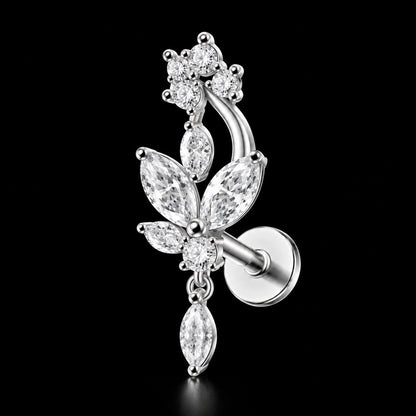 Vlinder Strik Navelpiercing – Staaf 10 mm