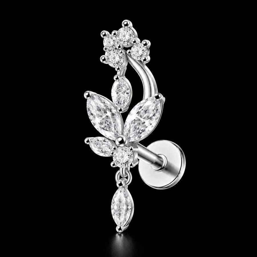 Vlinder Strik Navelpiercing – Staaf 10 mm