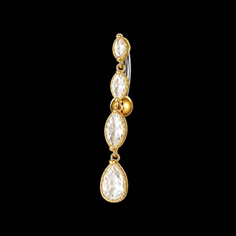 Reverse Zirkonia Navelpiercing – X2545