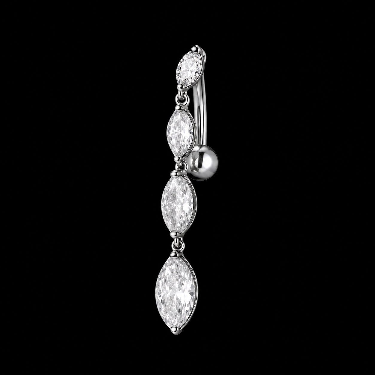 Reverse Zirkonia Navelpiercing – X2545
