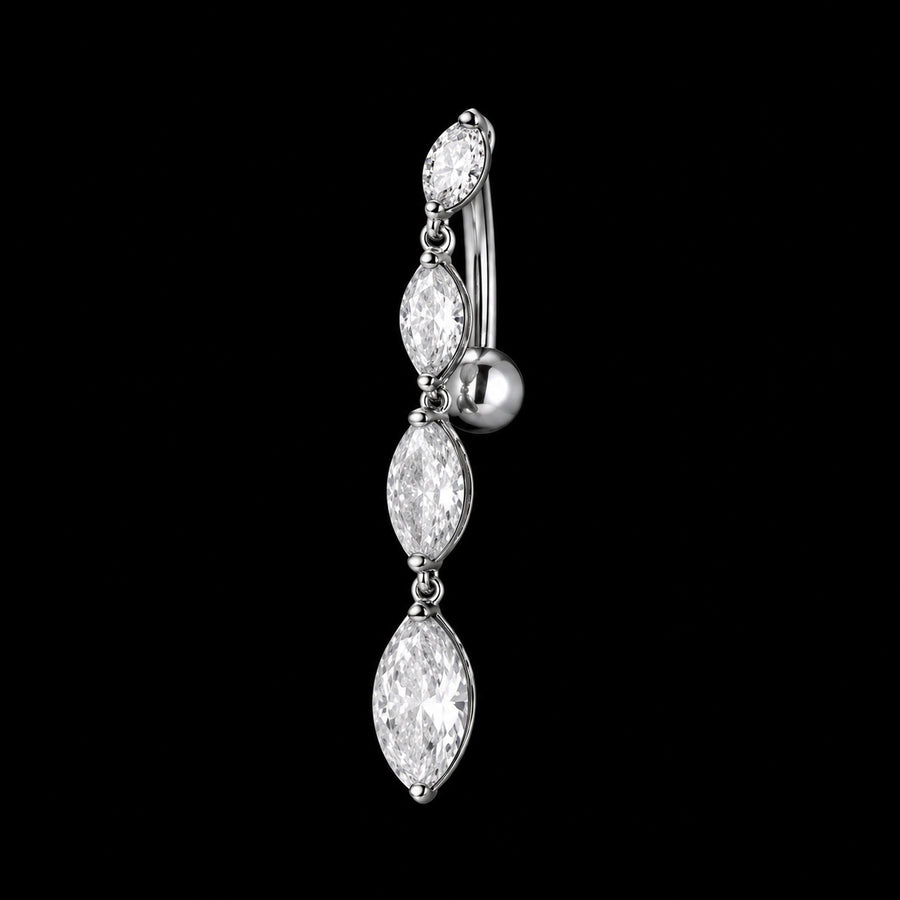 Reverse Zirkonia Navelpiercing – X2545