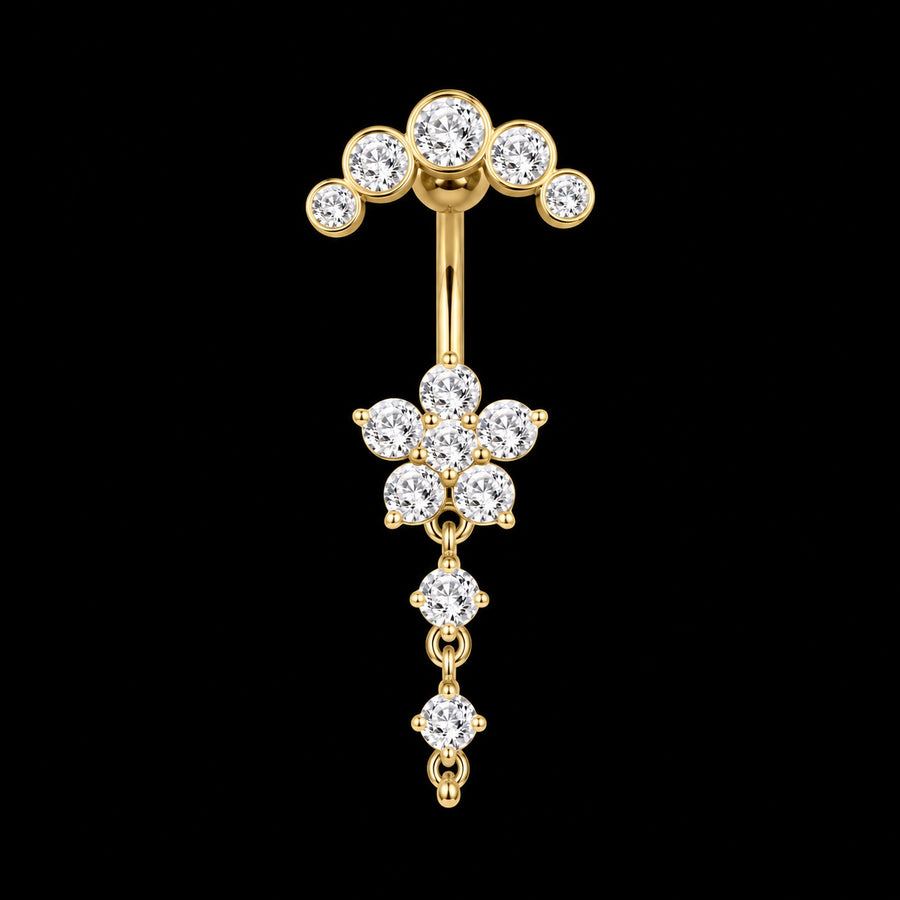 Bungelende Bloem Navelpiercing – 2953
