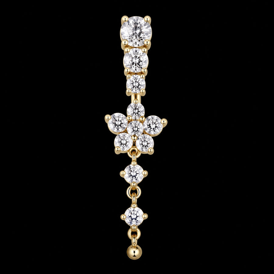Bungelende Bloem Navelpiercing – 2951