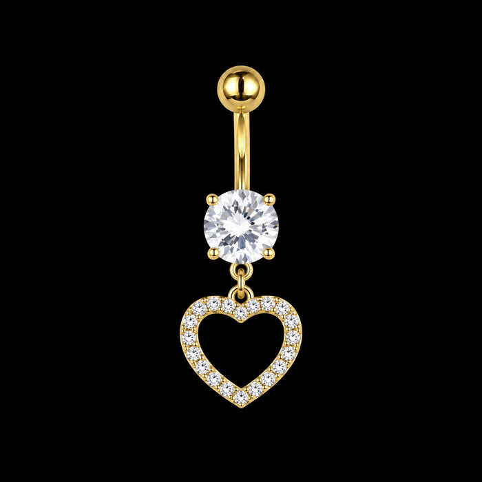 Waterdruppel Navelpiercing – 14G · 1,6 × 10 mm – Wit