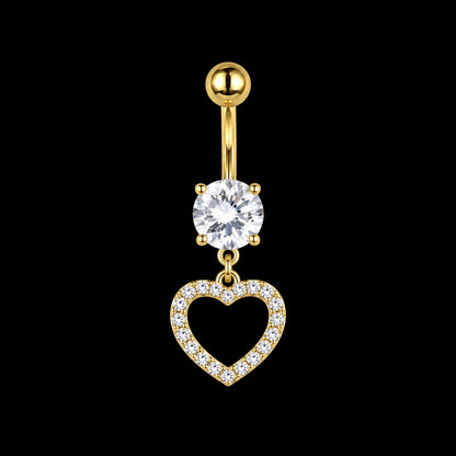 Waterdruppel Navelpiercing – 14G · 1,6 × 10 mm – Wit