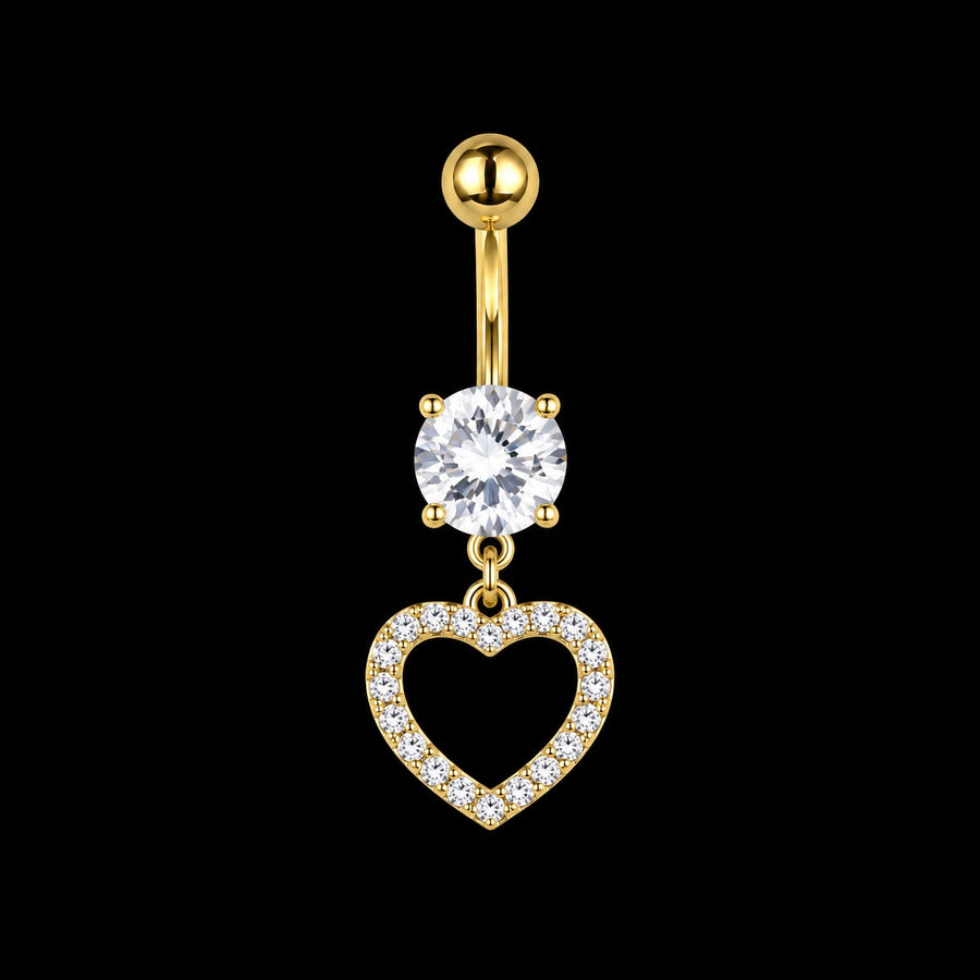 Waterdruppel Navelpiercing – 14G · 1,6 × 10 mm