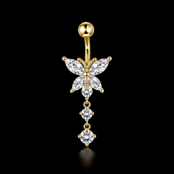 Klassieke Navelpiercing – Model 8 – Goud