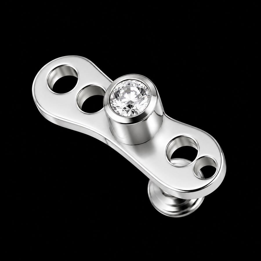 Titanium Dermal Anchor met Zirkonia – 14G · 1,6 mm D1