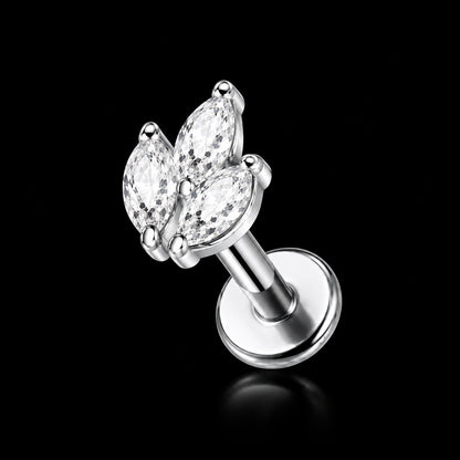 Tiny Marquise Labret – Model D · 16G · 1,2 × 8 mm