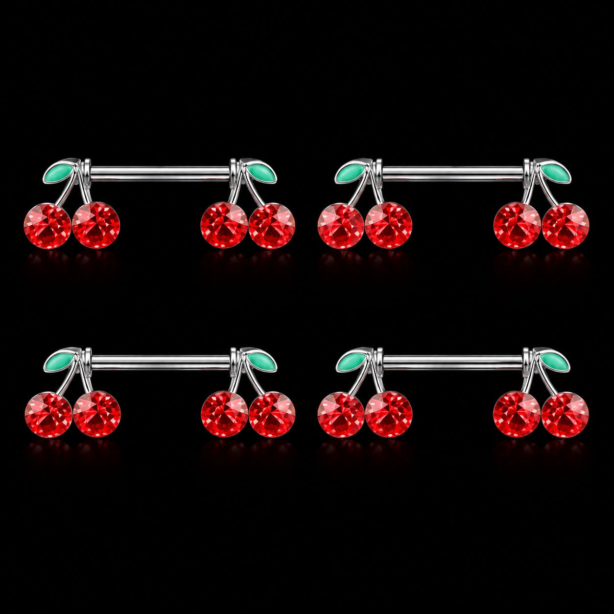 Kersen Tepelbarbell – Titanium – Staaf 14 mm