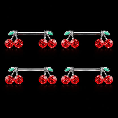Kersen Tepelbarbell – Titanium – Staaf 14 mm